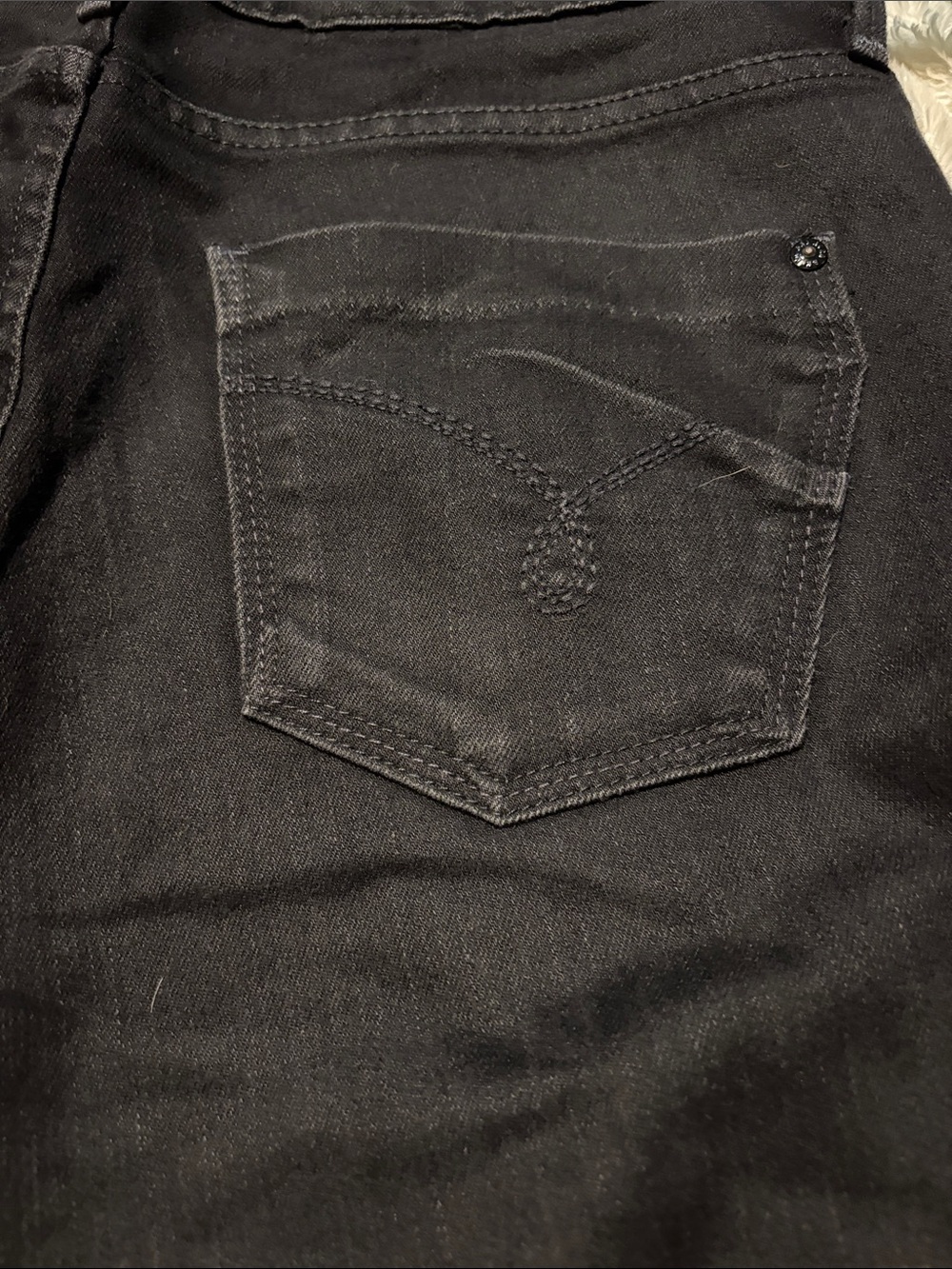 James Jeans Slim Black Men's Jeans with Back-Pocket Embroidery P1